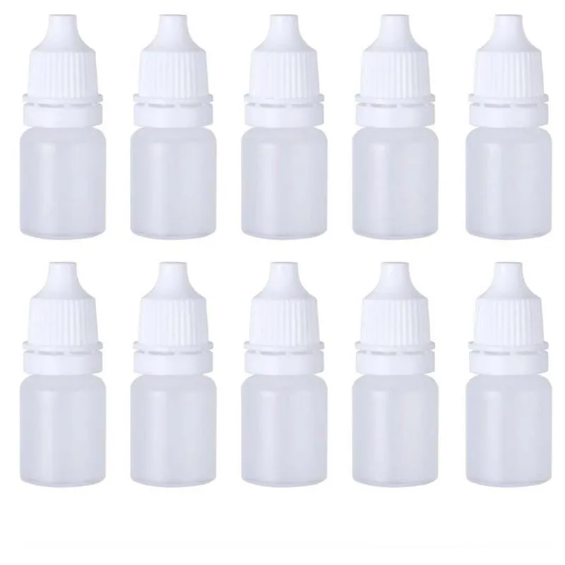 2ML Empty Plastic Squeezable Dropper Bottle with Plug Refillable Portable Liquid Container with Screw Cap Tucsa