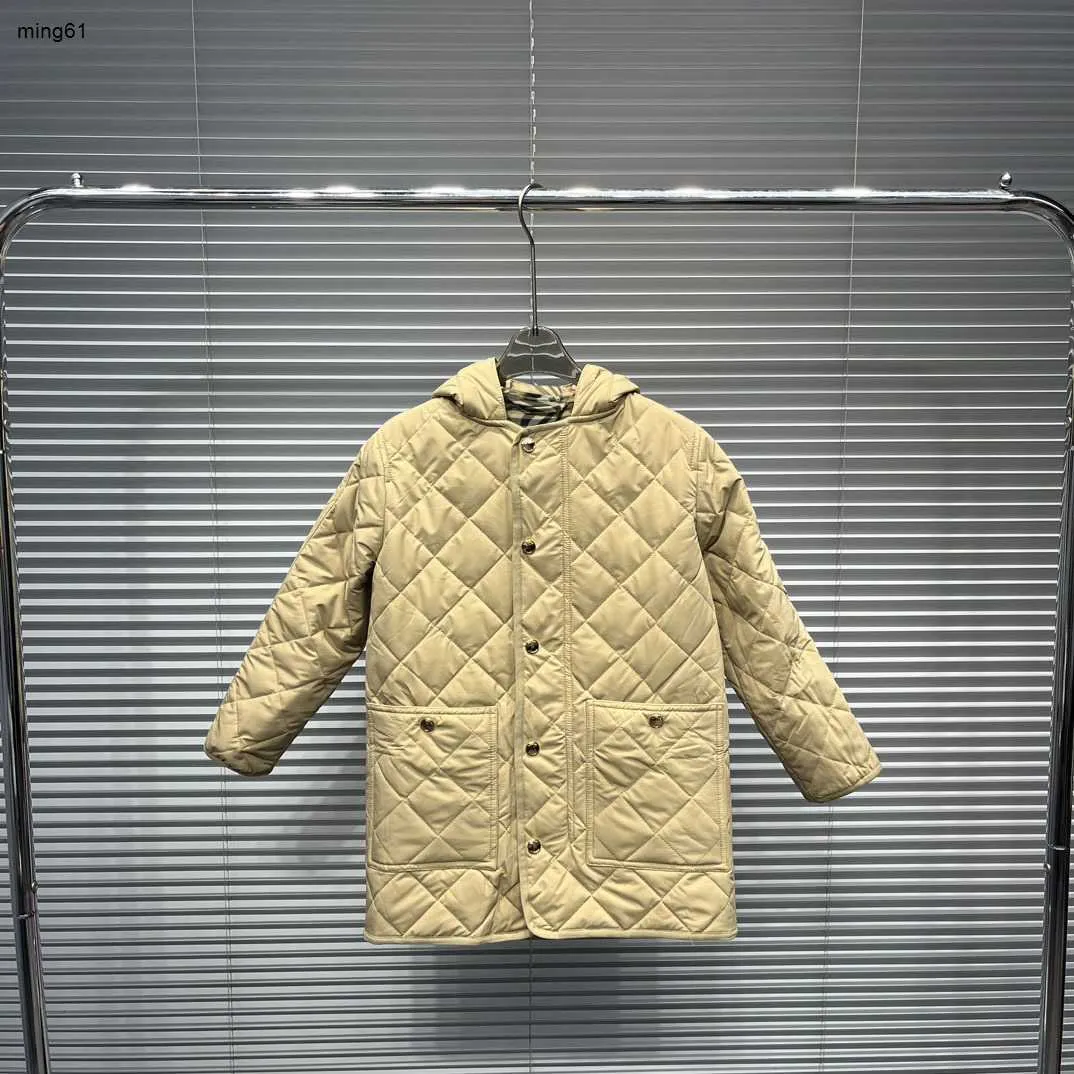 Brand Cotton baby jackets khaki boys coat high quality winter kids designer clothes Size 100-170 Long lapel boys girls Outwear Nov25