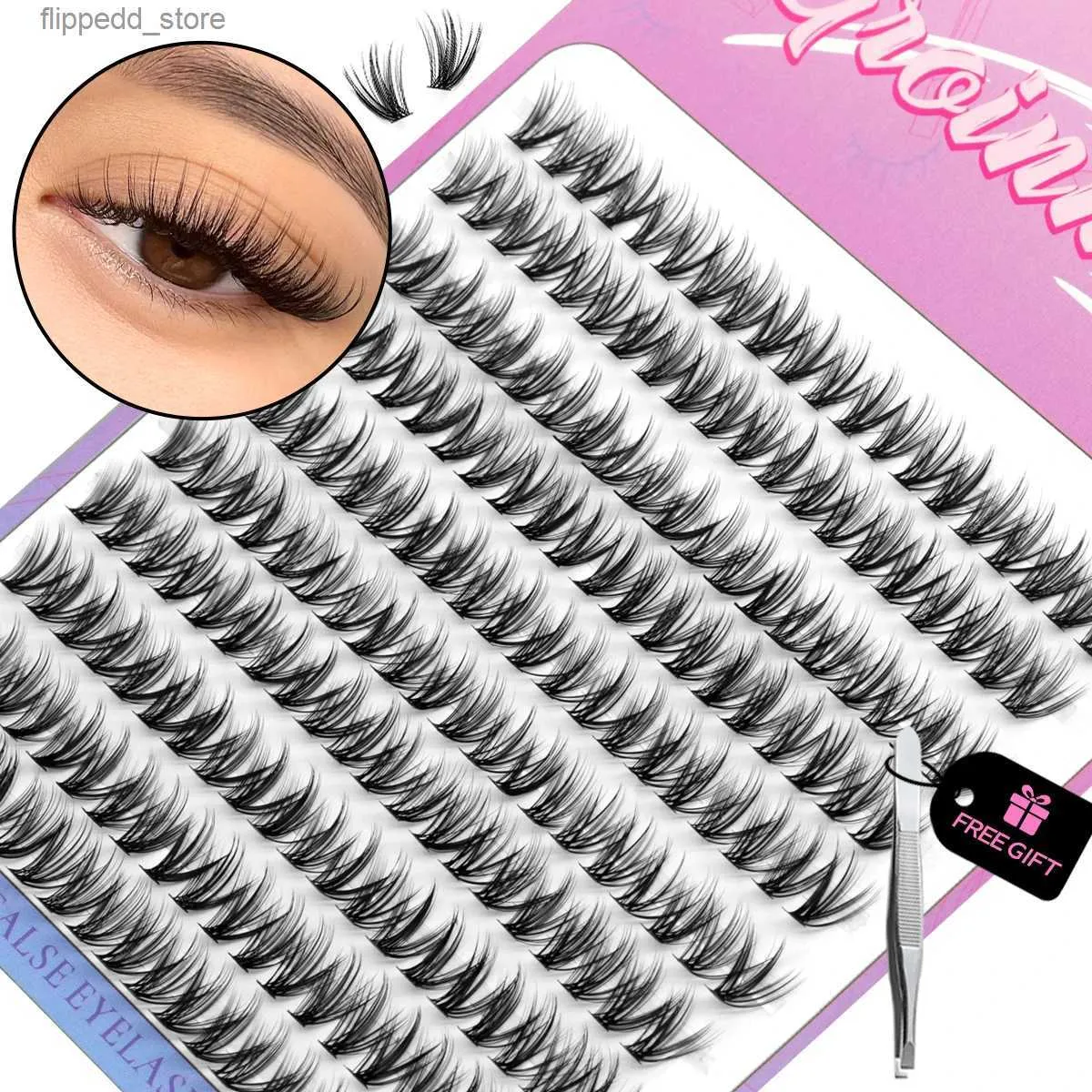 Valse wimpers GROINNEYA wimperclusters Valse wimperclusters Extensies Individuele wimpers Cluster Natuurlijke doe-het-zelf wimpers Extensies Make-up Q231129