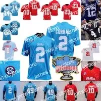 Football Jerseys Ole Miss Rebels Football Jersey College Eli Manning D.K. Metcalf Jaxson Dart Evans Judkins Bentley IV Coleman Corral Brown Johnson Reese