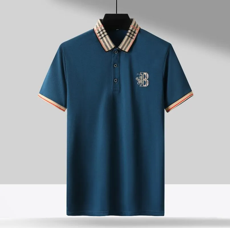 Polos masculinos designer camisa de algodão tecido roupas camiseta verão vestuário topos casual carta roupas de luxo