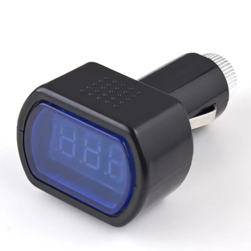 Automotive Voltmeter Digital batteritestare bilmotor Cigarettändare Spänningsmätare Monitor Indikator LED Display