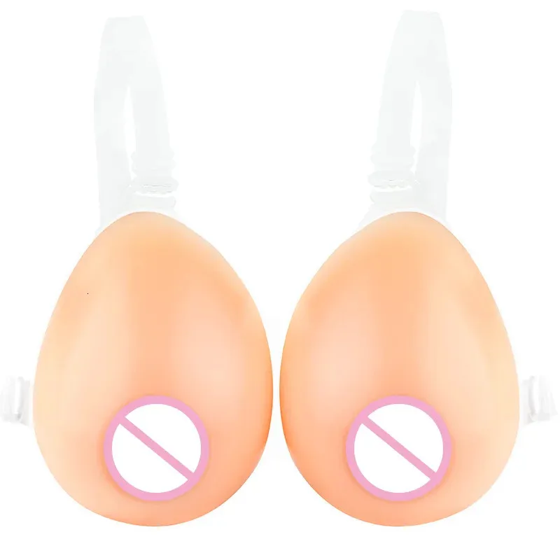 Breast Form ONEFENG LTD Waterdrop Shape Soft Natural Artificial Forms Fake Silicone Boobs for Crossdresser Drag Queen 5001600g 231129