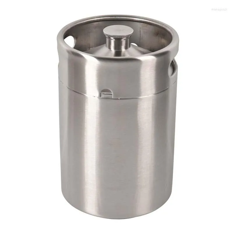 Hip Flasks Stainless Steel 2L Mini Keg Beer Growler Portable Bottle Home Making Bar Accessories Tool