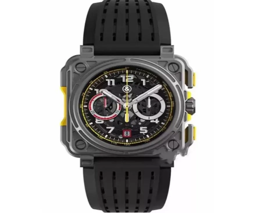 Zegarwatche BR model gumowy gumowy opaska kwarcowa bell luksusowy wielofunkcyjny zegarek biznesowy stal nierdzewna Man Ross na rękę 8789636