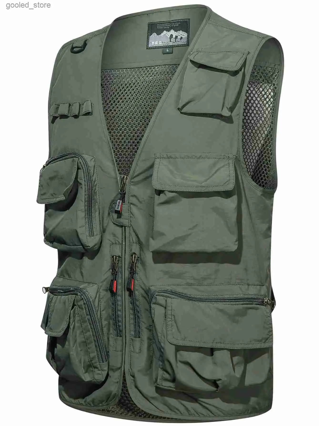 Gilets pour hommes Été Hommes Manteau Veste sans manches Travail Hommes Multi-poches Homme Vêtements de pêche Livraison gratuite Tactique Militaire Motocycliste Gilet Q231129