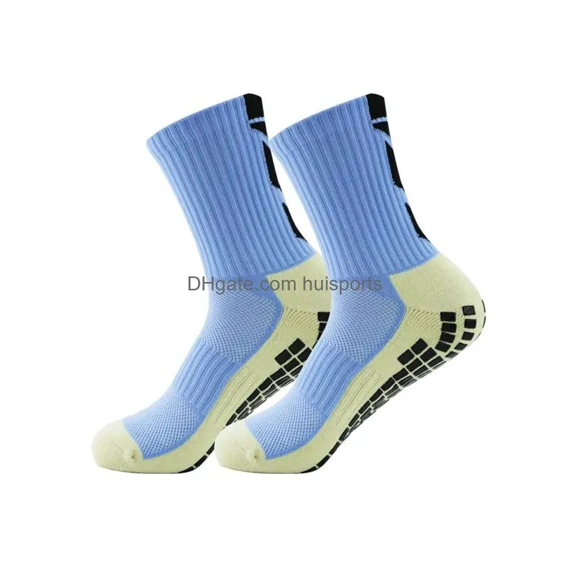 Chaussettes de sport Football Hommes et femmes Antidérapant Sile Bas Football Basketball Grip Drop Livraison En Plein Air Athlétique En Plein Air Accs Dhcng