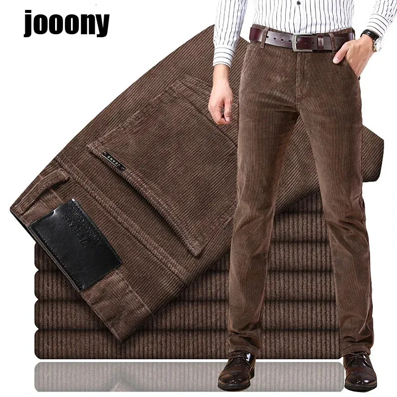 Men's Pants Solid Color Casual Trousers Male Autumn Winter Vintage Corduroy Pants Men Straight Slim Stretch Pants Business Fashion 231129