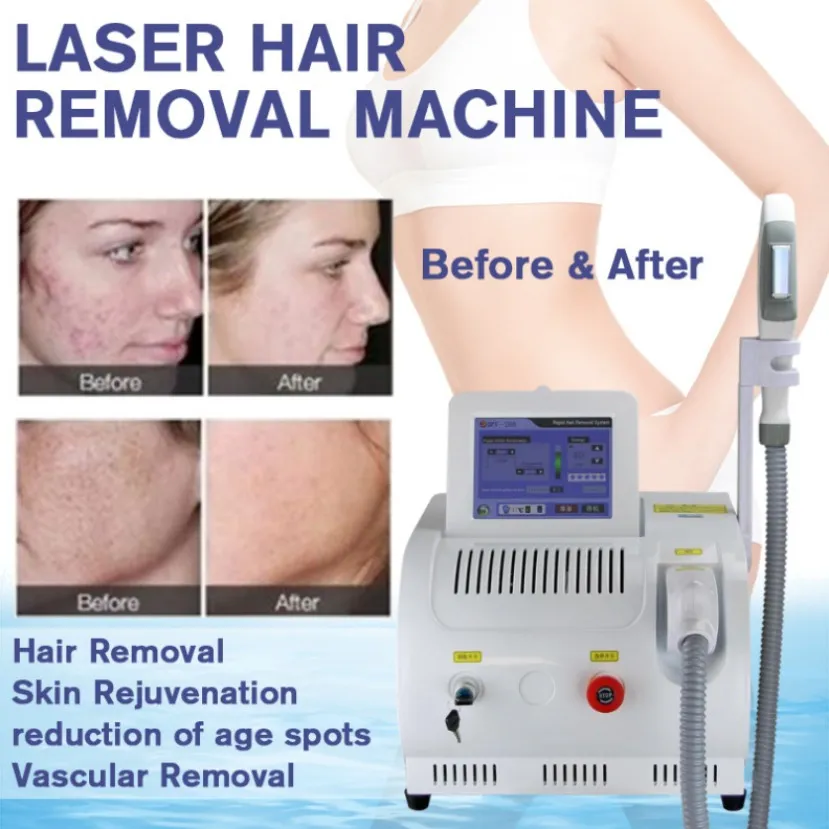 Máquina a laser ipl depilação maquina opt depilador efeito rápido tratamento indolor laser ce aprovado um ano de garantia