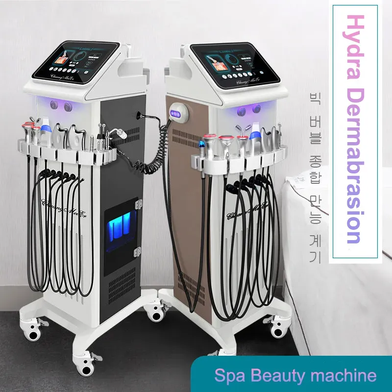 Новый дизайн 9 в 1 био микротоковая кислородная гидра дермабразия машина для лица лифтинг омоложение кожи