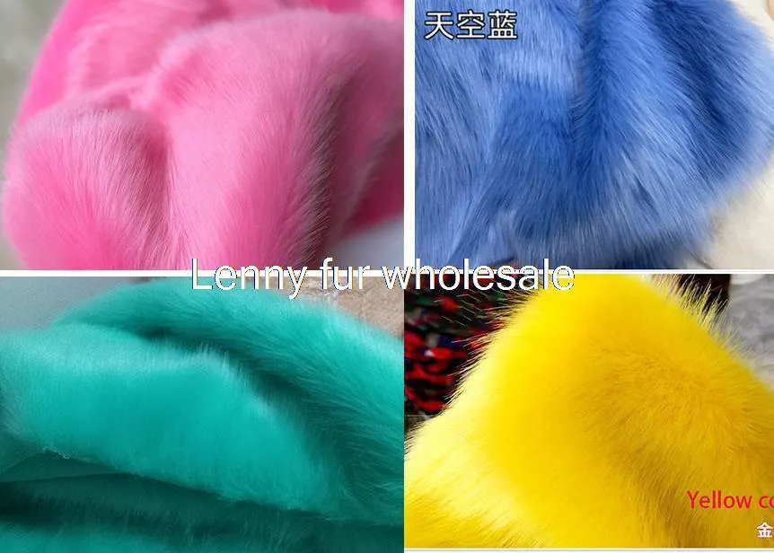 Fabric Wholesale quality pile 33.5cm faux fur fabric plush fabric imitation fox fur clothing collar fur Carpet Decoration Materials