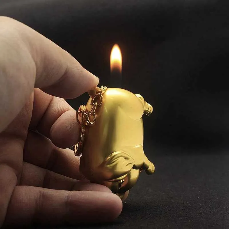 cigarette lighter funny Funny Gas Lighter with Keychain Metal Mini Cigarette Lighter Herb Pipe  Windproof Butane Gas from Dhgate Lighters