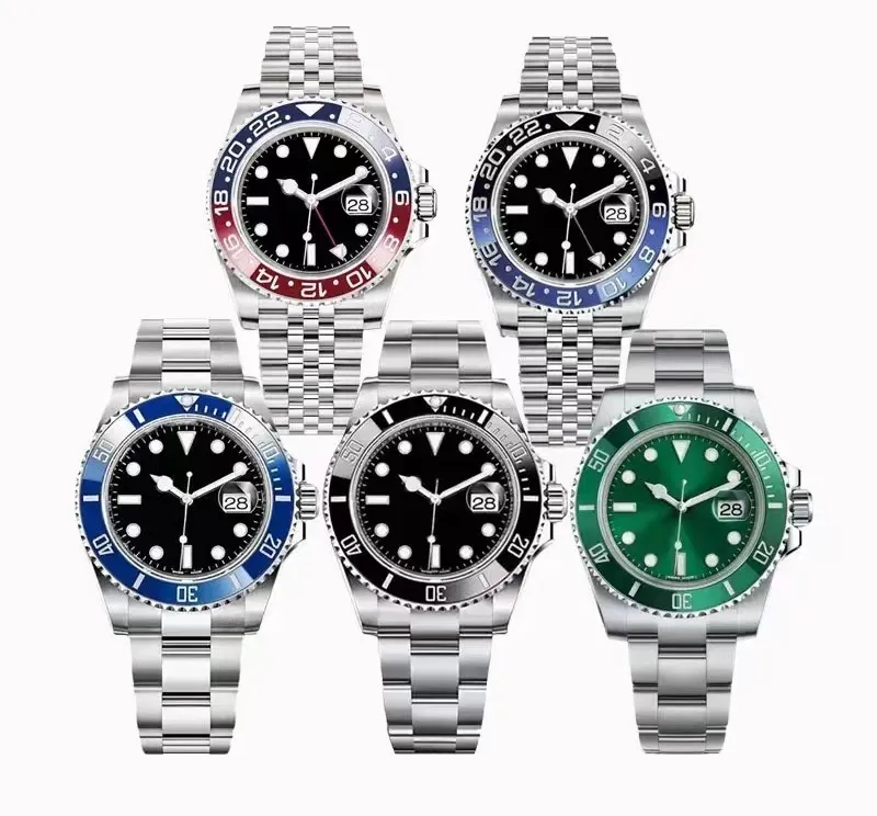 Relógio masculino designer relógio qualidade aaa 41mm aro de cerâmica relojes relógio de alta qualidade 316l aço inoxidável moda safira azul luminoso relógio à prova d'água fábrica reloj