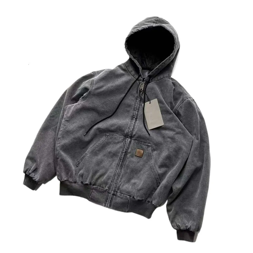 Carhart designer casaco de alta qualidade j130 hardman lavado velho jaqueta vintage algodão casaco solto e confortável masculino e feminino wear