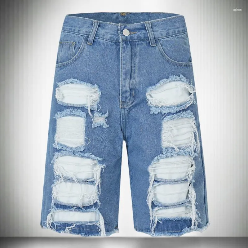 Berühmte Marke Herrenjeans Slim Fit Mode Herren Designer Trendy Denim Shorts Trip Club Big Pantalones