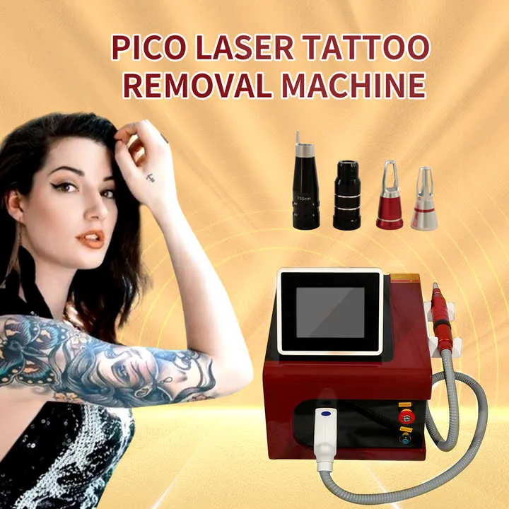 Grossistpris Dark Spot Tattoo Removal Pico Machine ND YAG LASER PICOSECOND GODKALT PICOSECOND LASER