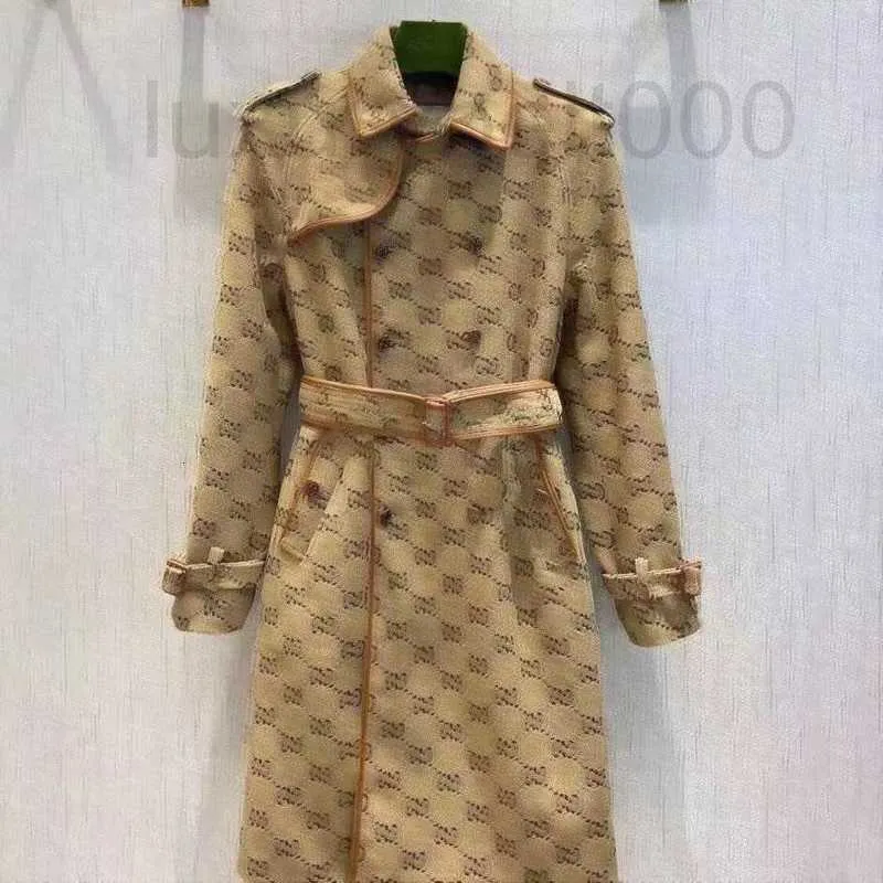 Trench-coats pour femmes Designer Automne femmes trench-coats de luxe Femmes coupe-vent corps lettre impression veste lâche ceinture femme décontracté longs trenchs APYT