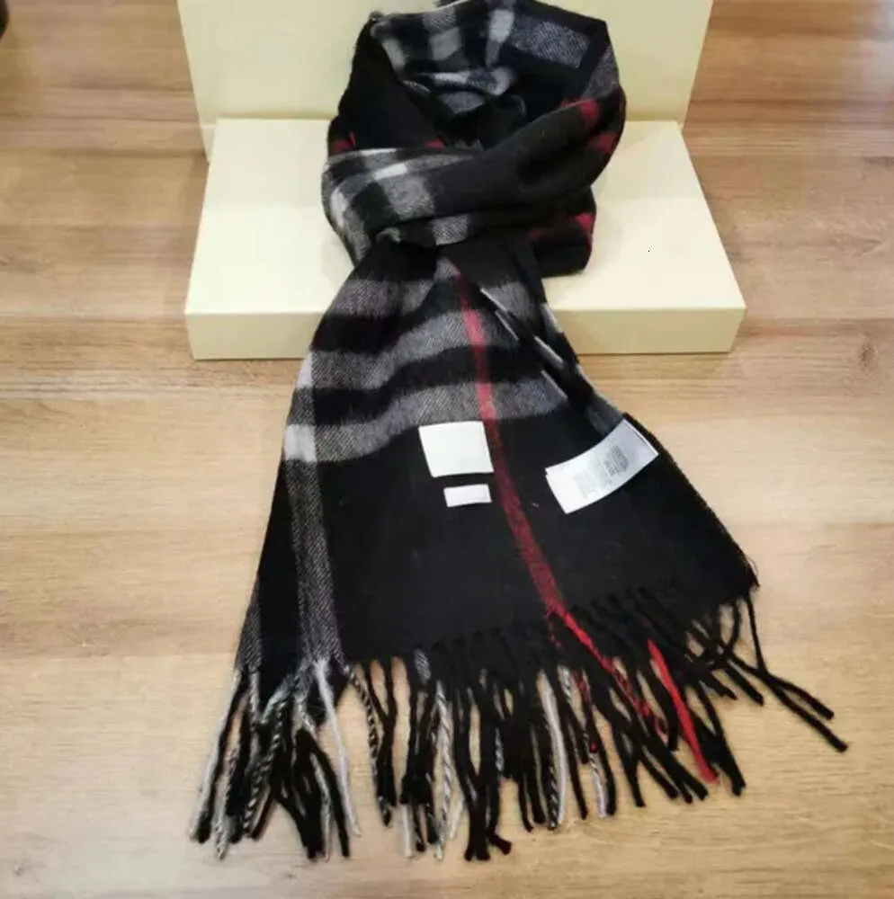 100% Winter cashmere designer scarf high-grade soft thick fashion mens womens luxury scarves neutral classic plaid large plaid cape imitation 5 colors High quality