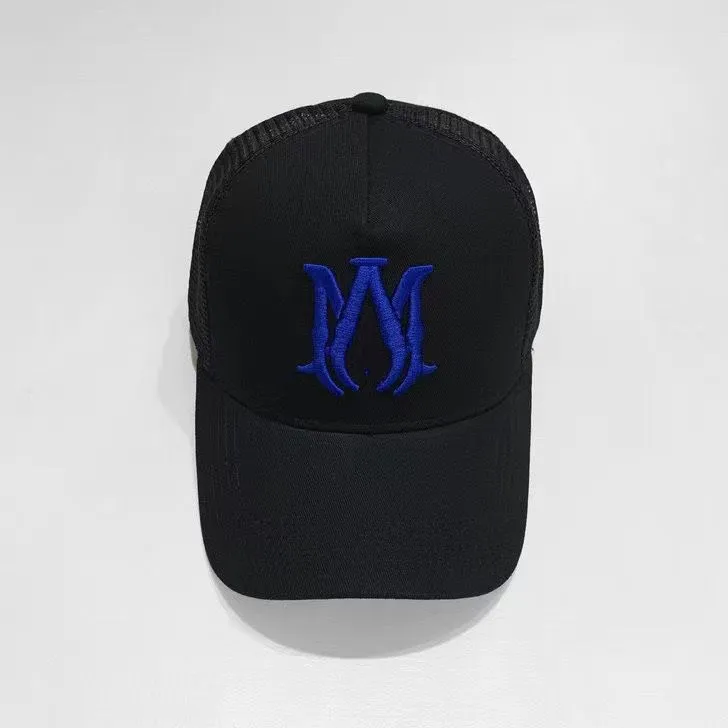 Casquette de baseball pour hommes et femmes, de haute qualité, avec lettres brodées, chapeau de soleil noir, en maille, de camionneur, haute qualité, 2024