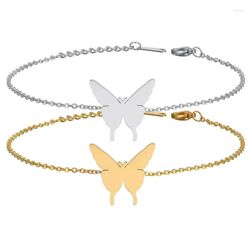 Charm Bracelets Children Butterfly Friend Bff Jewelry Women Stainless Steel Bridesmaid Bracelet Sister Mom Gifts Pulseras