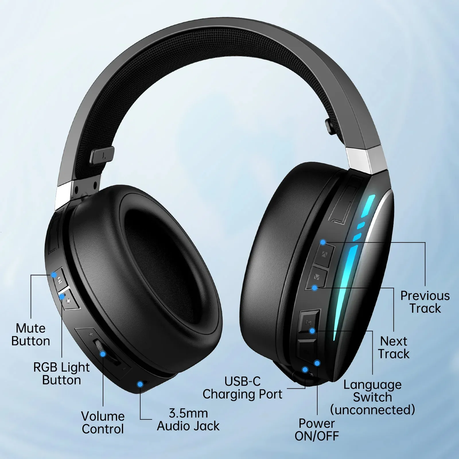 KOFIRE UG 06 Wireless Gaming Headset For PS4 PS5 PC 48H Low