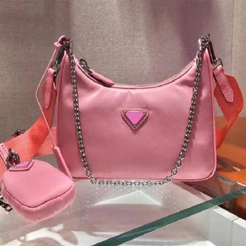 Re-Edition nylon Designers shoulder bags high quality leather handbag designer -selling lady cross-body luxury chain bag tote 202J