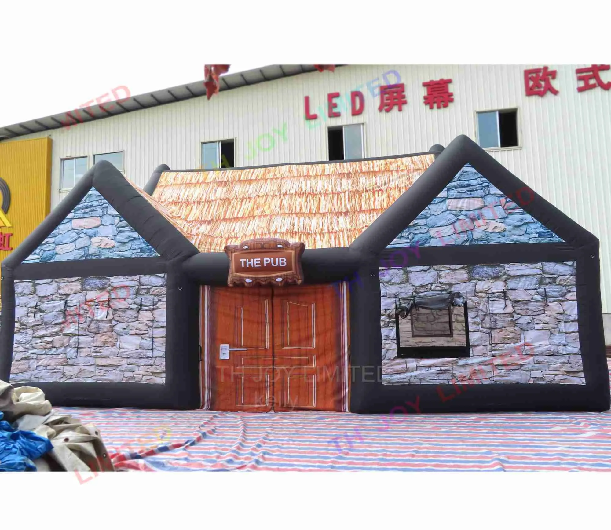 8x5m Free Ship outdoor activities 10x5x5m inflatable irish pub tent for sale event lawn cabin beer bar tent