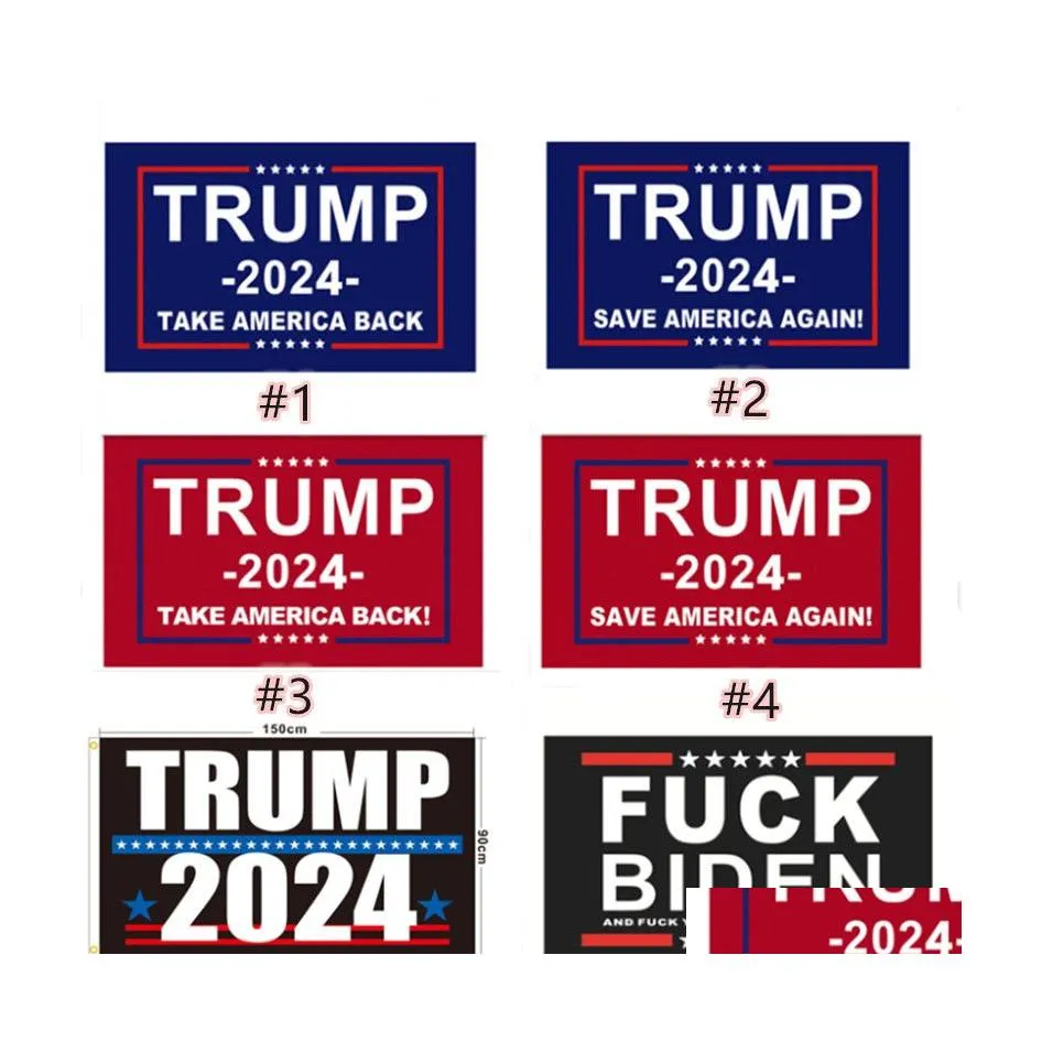 Bannière Drapeaux Drapeau Trump Élection 2024 Donald Take America Back Save Americas Again Ivanka Biden 150X90Cm 6 Styles En Stock Drop Deli Dhcb6