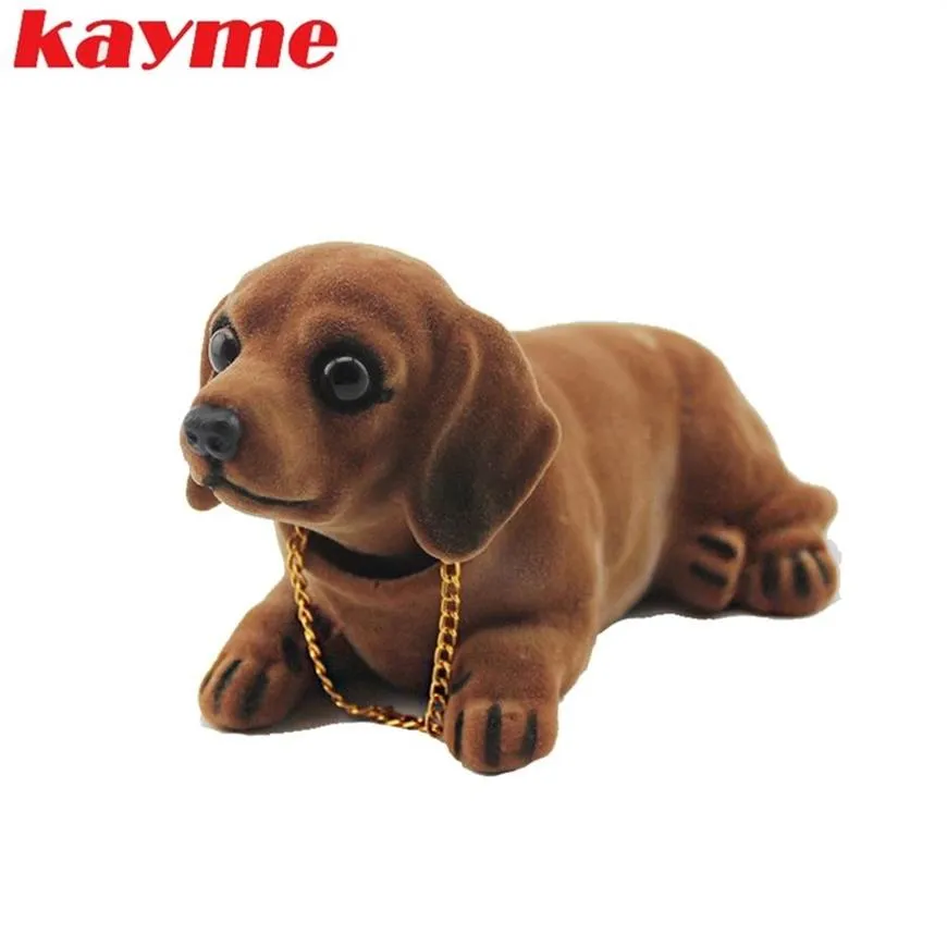 Kayme Bobble Head Dog Car Dashboard Doll Auto Shaking Head Toy Oraments Nodding Dog Car Interorisings Decoration Gifter T200260N