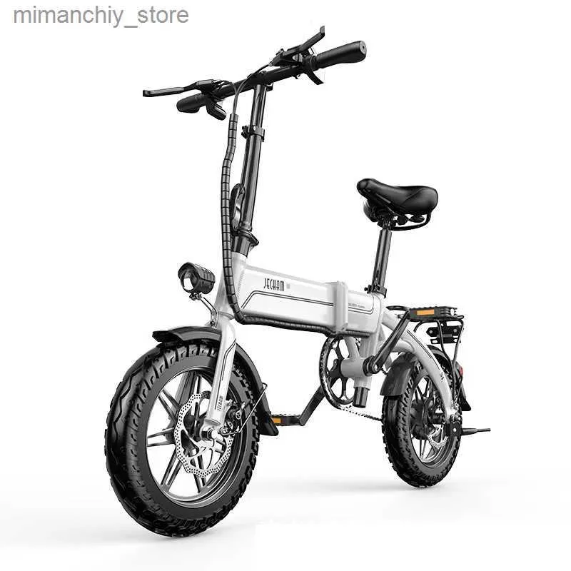 Bicicletas de alumínio dobrável ectric bicyc lítio ectric leve adulto ectric power bateria 2 rodas à prova de explosão pneu bicicleta q231129