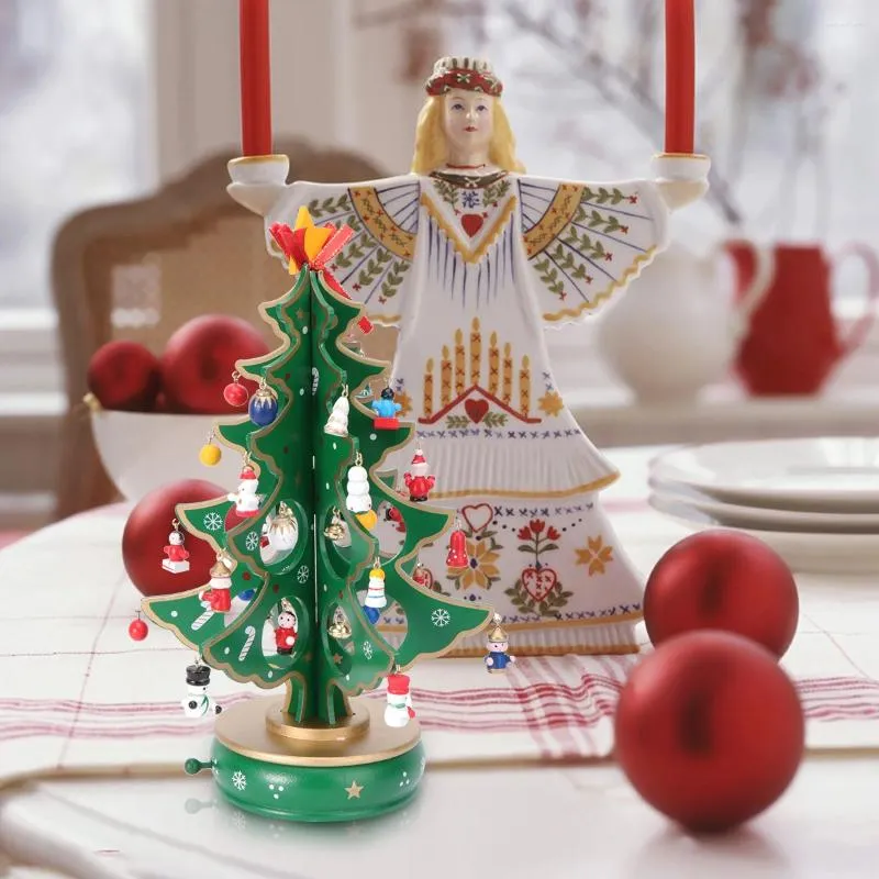 Figurine Decorative Albero Di Natale Carillon Classico Design A