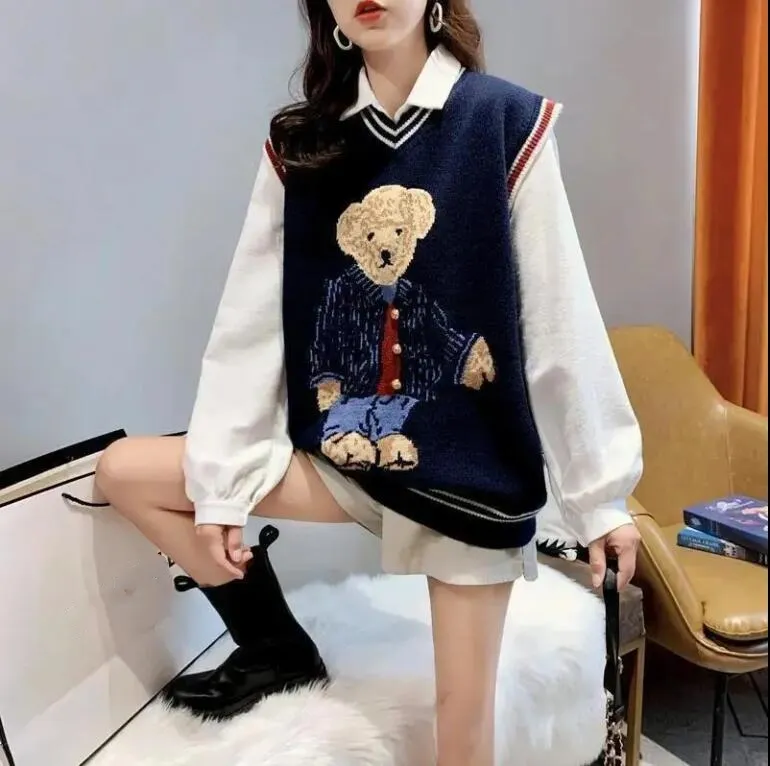 Pullover Boys Girls Sweater Autumn Winter Cartoon Stripe Baby Jumper Sweating Swegting Toddler Blover Kids Knusted Complements 38y 21122 DHAI4