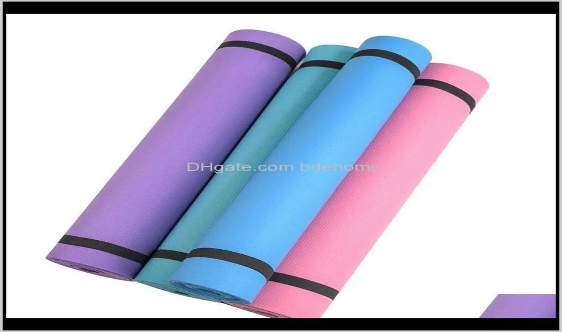 Supplies Sports Outdoors Drop Delivery 2021 Solid Yoga 173Cm60Cm0Dot4Cm Non Slip Carpet Mat For Beginner Environmental Home In2587447