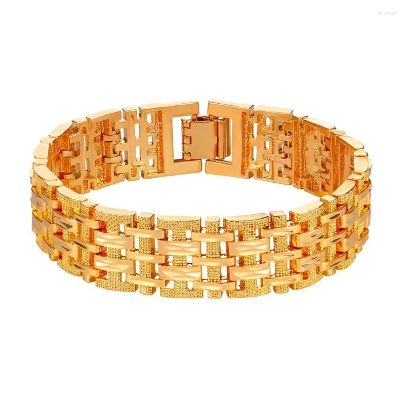 Bangle U7 grote armbanden armbanden zilver/gouden kleur dikke handketen armband voor mannen/vrouwen geschenk sieraden 2023 H1015