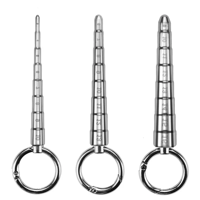 Metal Catéter uretral macho Dilador uretral Penis Penis Estimulación de los ojos de caballo Suena Masturbator Sexo para hombres