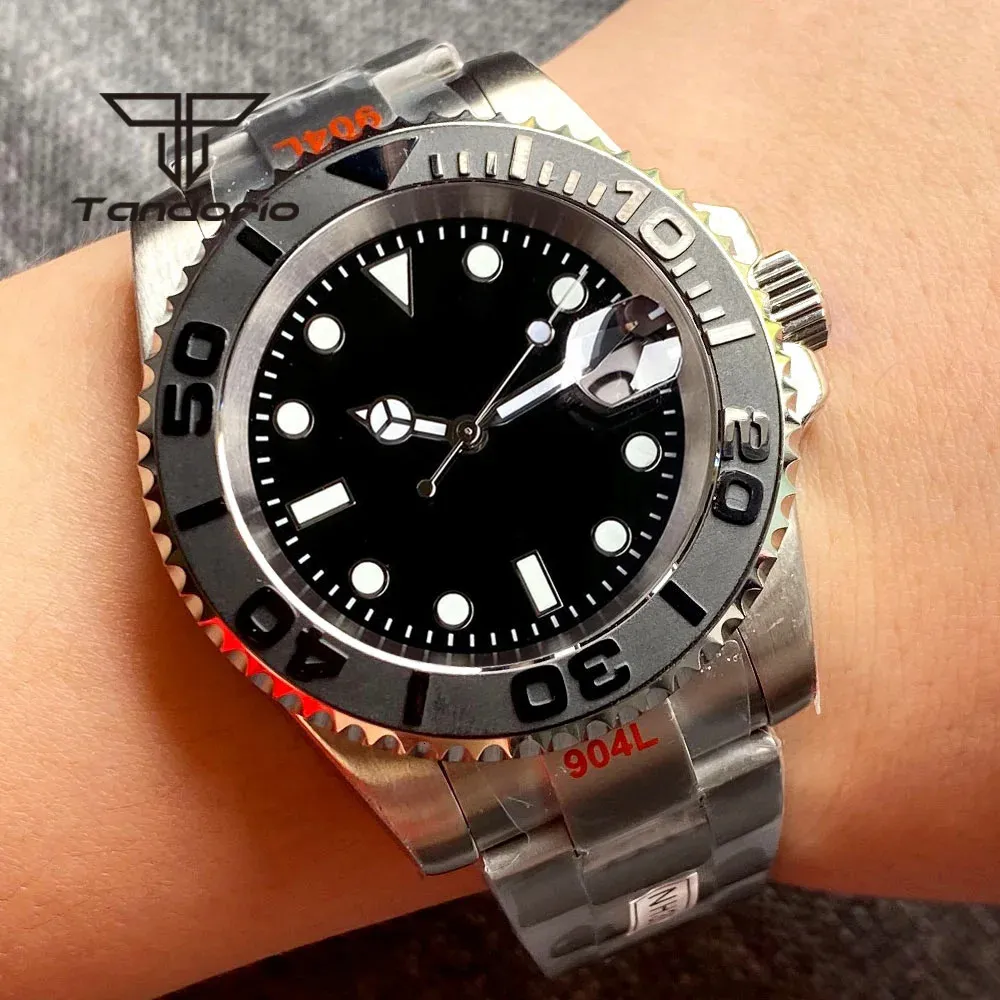 ADDIESDIVE Orologio Automatico Da Uomo In Vetro Zaffiro Orologio Meccanico NH35A BGW9 Super Luminoso Analogico Da Uomo AD2080, Blu, Classico - Foto 13