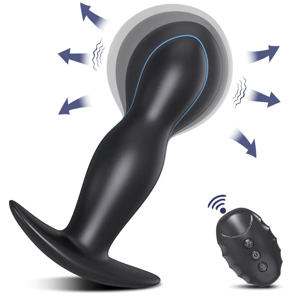 Sex Toy Massager Inflatable Butt Anal Plug Remote Control Anus Dildo Pump Adult Toys for Women Men
