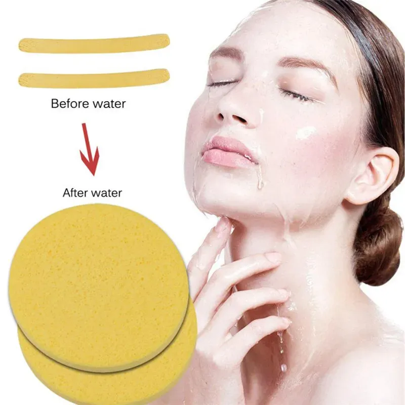 Tamax NEW makeup Compressed Seaweed Sponge Magic Face Cleaning Pad Cosmetic Puff Cleansing Sponge Wash Face Makeup Tools Puff