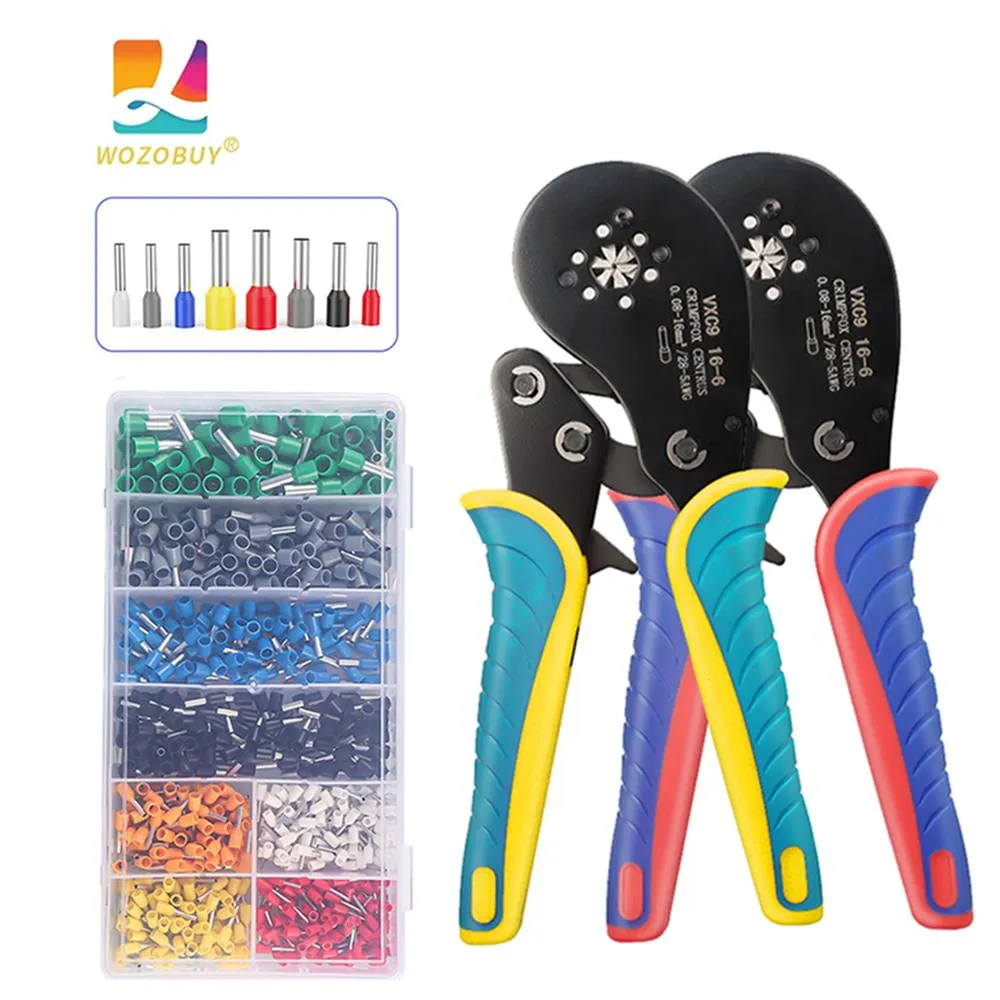 Tang Tubular Terminal Crimping Tools Mini Electrical Pliers VXC9 166 ferrule Crimping Pliers 0.0816mm² High Precision Clamp Sets