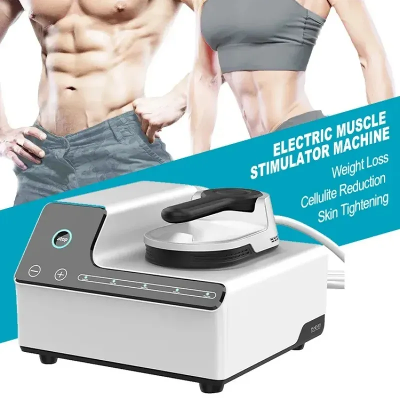 Hemanvänd EMS Fitness Equipment Emslim Body Sculpting Muscle Stimulator Body Shaping Beauty Machine Muskelbyggnad Fett Burning Machine med RF