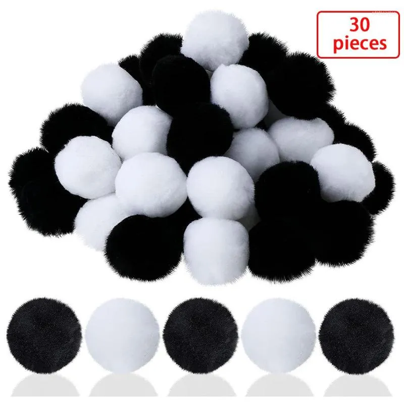 Beralar 6cm 30pcs sahte kürk pom yumuşak diy malzeme küpe aksesuarları dekoratif giyim ayakkabıları ve şapkalar malzemeleri