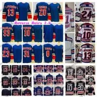 2022 Reverse Retro Mika Zibanejad Hockey Jerseys Adam Fox Artemi Panarin Chris Kreider Alexis Lafreniere Kaapo Kakko Lundqvist Gretzky