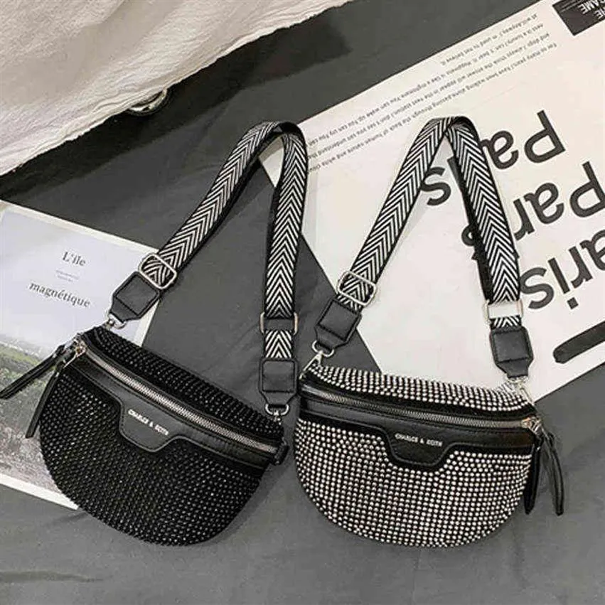 Strass Fanny Pack femme ceinture sac de luxe en cuir taille Pack et téléphone Pack femmes épaule bandoulière poitrine sacs taille sac 22062285j