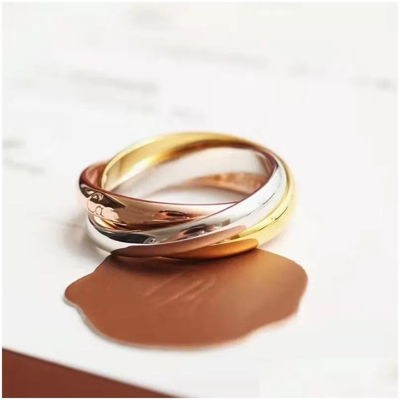 fashion 3 in 1 designer ring high quality 316l stainless steel rings jewelry for men and women