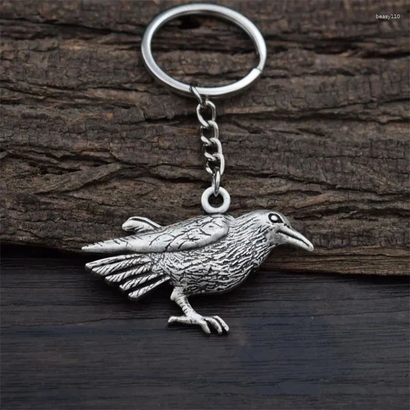 Keychains Raven Keychain Men Women Crow Key Ring Jewellery