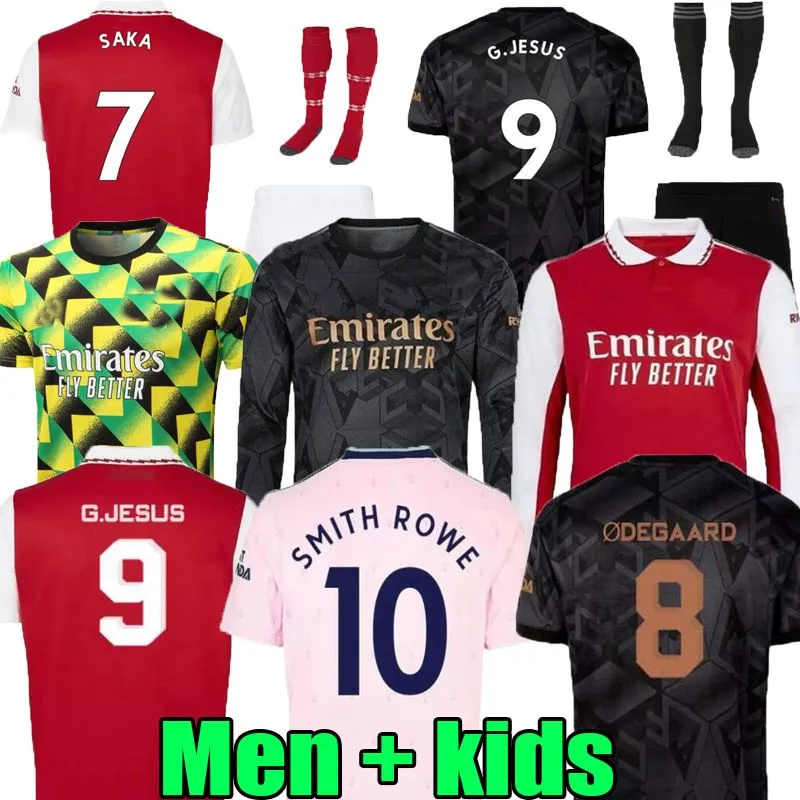 3XL 4XL Fans Player version soccer jerseys SALIBA Gunners 22 23 MARTINELLI G. JESUS 2022 2023 SMITH ROWE ARSen jersey SAKA All football shir