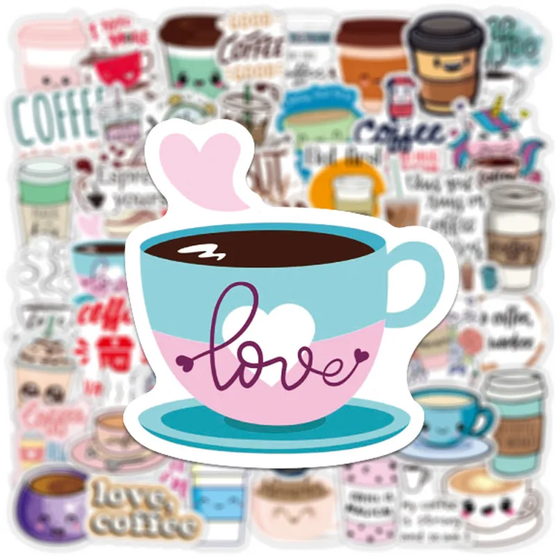 Cute Cartoon Pearl Milk Tea Stickers Pack for Girl Boba Bubble Teas Decal Sticker To DIY Luggage Laptop Guitar Car Water Bottle