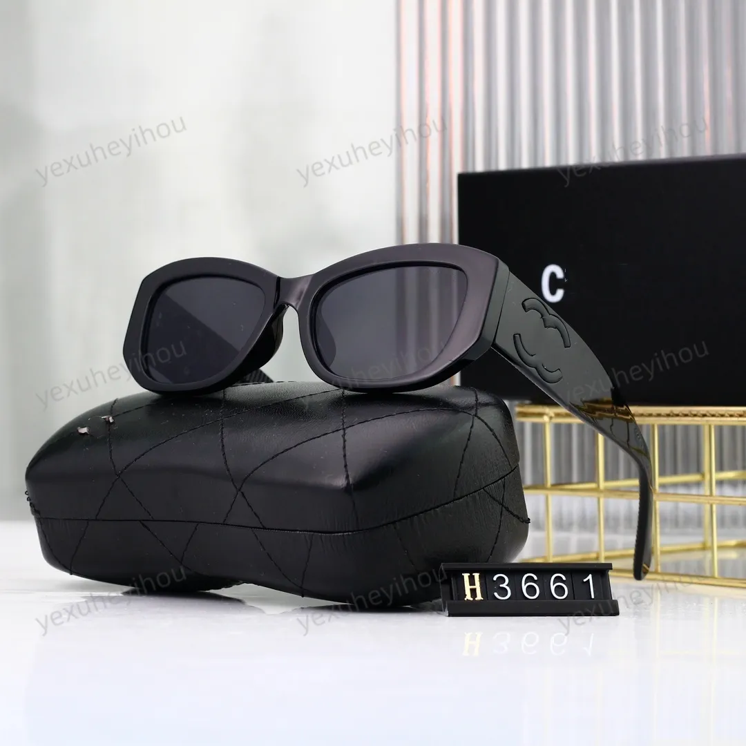 Nuovi occhiali da sole CC Fashion Designer Ch Occhiali da sole per donna Uomo Classic Top Driving Occhiali da sole con montatura per protezione UV esterna con scatola S2