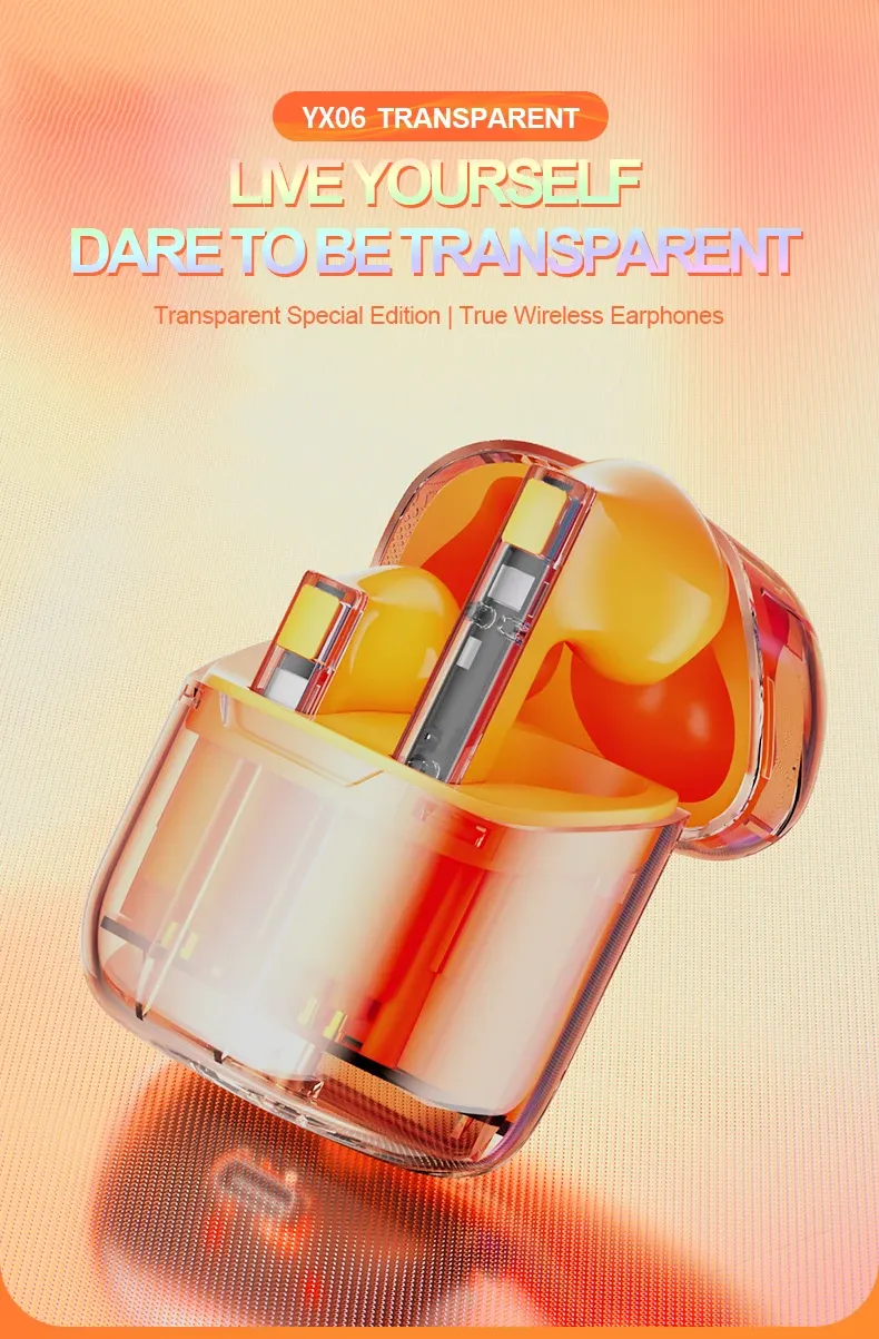 Yx06 Tws Transparent Tws Bt 5.0 Wireless Earphone with