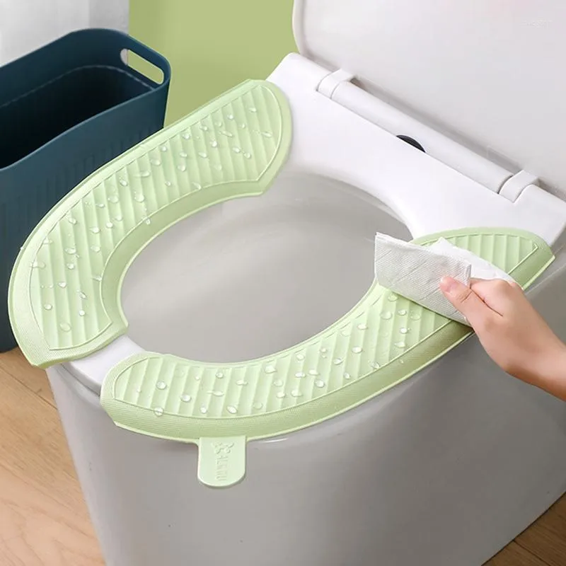 Toiletbrekomslagen 2pc/set waterdichte deksel dichtstbijzijnde mat wasbare badkameraccessoires zuivere kleur zacht kussen universeel